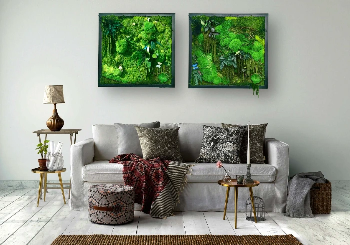2 Moss Art Wall Frame 