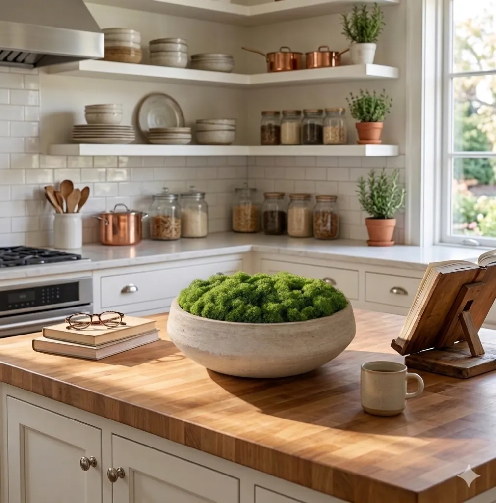 Zen Moss Bowl Centrepiece Kitchen