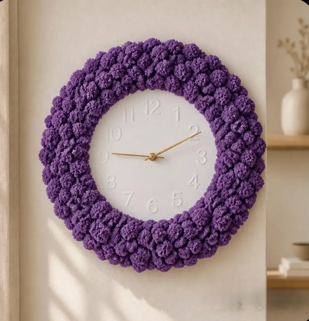 Purple Wall Clock
