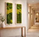Preserved Moss Wall Art Frame, Handmade Rectangle- set of two moss Panel