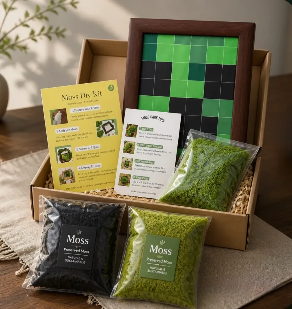 DIY Minecraft Moss Frame Kit Box